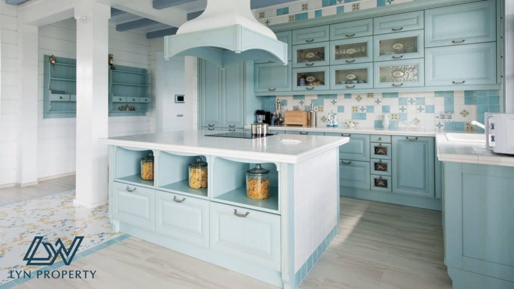 Ví dụ thiết kế phong cách nội thất modern mediterranean - Phòng bếp
