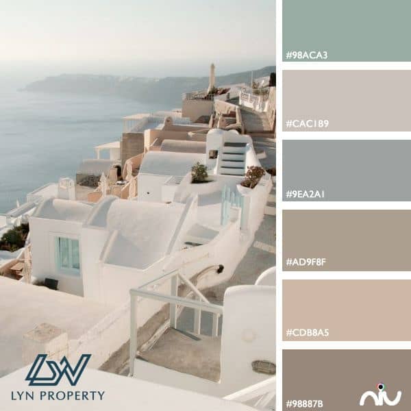 phong cách nội thất modern mediterranean - đặc điểm màu sắc